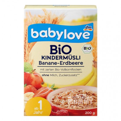 Babylove German Organic Banana Strawberry Oatmeal over 1 year old