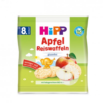 [2 pieces]HiPP German Organic Natural Apple Flavor Molar Rice Crackers