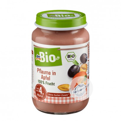 DmBio German Organic Apple Prune Fruit Puree over 4 months old