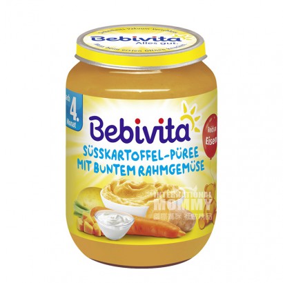 [4 pieces]Bebivita German Carrot and Sweet Potato Puree over 4 months