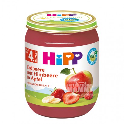 [6 pieces]HiPP German Organic Strawberry Raspberry Apple Puree