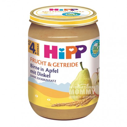 HiPP German Organic Pear Apple Cereal Mix Puree over 4 months old 