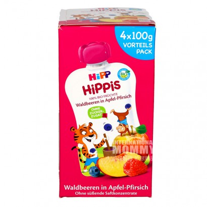 HiPP German Organic Apple Peach Berry Puree Sucking over 12 months old 400g