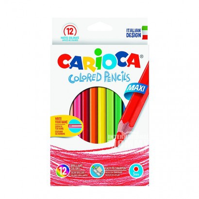 CARIOCA Italian children's hexagonal colored pencils 12 colors overseas local original