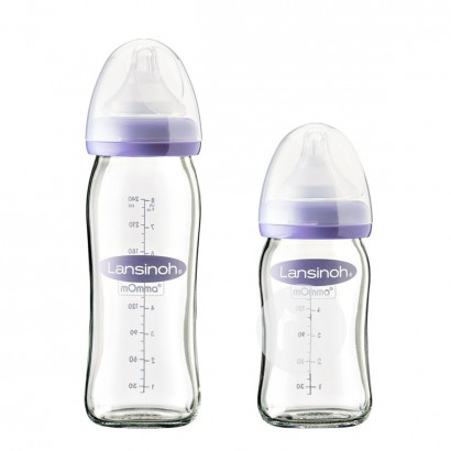 Lansinoh US glass bottle 160ml / 240ml two piece set