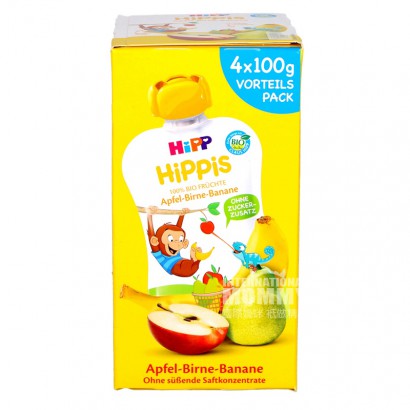 [4 pieces] HiPP German Apple Pear Banana Puree Sucking over 12 months 400g