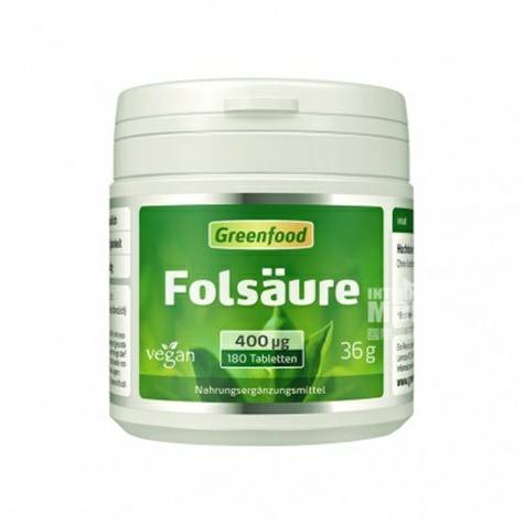 Greenfood Dutch folic acid tablets