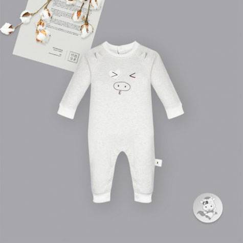 Verantwortung Baby boys and girls organic cotton one-piece romper European naughty calf