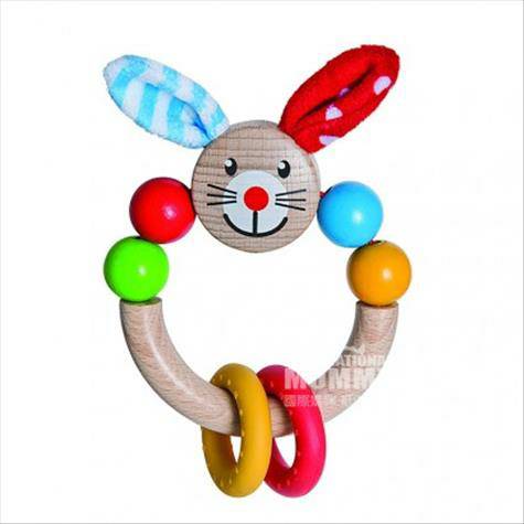 Eichhorn Germany baby wooden rabbit molar hand ring