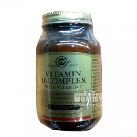 SOLGAR American SOLGAR B-Complex 100 Vitamin B Capsules VB Multi-Vitamin Original Overseas Local Edition