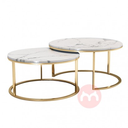 nordic round marble luxury coffee table set modern living room furniture stainless steel otros muebles de sala coffee ta