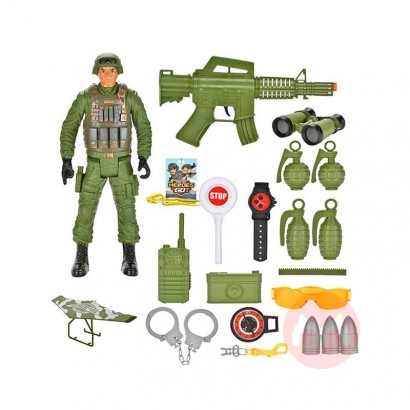 BS Boy Role Play Swat Army Weapons Camouflage Police Gun Military Soldier Other Pretend Police Play Toy Set With GCC