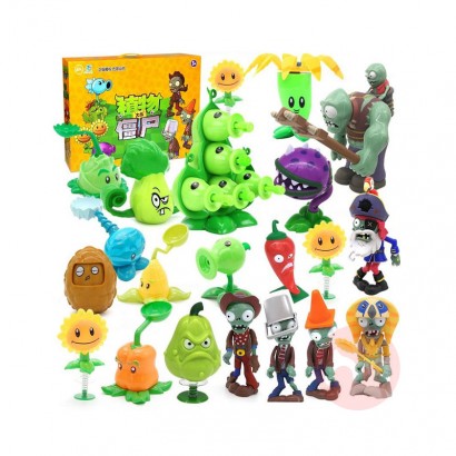 Genuine full set large size catapult soft vinyl children's doll figure wholesale pvc toy zombies vs plants