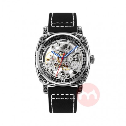 SKMEI 9271 Fashion Leather Band Mechanical Watch Men Luxury Waterproof Wristwatch