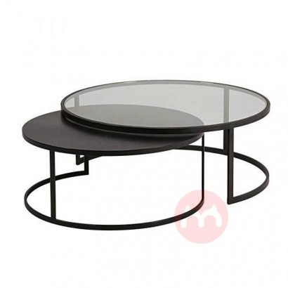 High Quality Classy Black Coffee Table With Mirror Top Small Fully Metallic Table Set Coffee Table Luxury Interior Decor