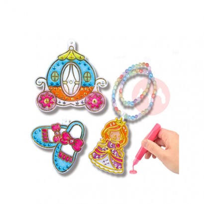 SY DIY Painting pendants for kids accessories jewelry making kit suncatcher window art diamond paints Fantasy princess s