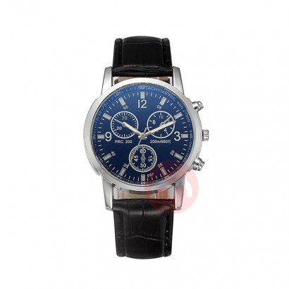 OEM Men's leather analogy quartz watch Blu ray watch men's top brand luxury leisure Watch
