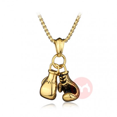 OEM Men Steampunk Necklace Box Chain Pair Boxing Charms Pendants Sport Fitness Jewelry Necklaces Sports Jewelry Men Wome