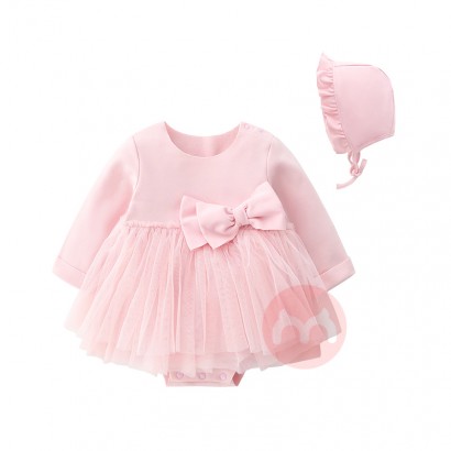 baby clothes wholesale Soft fabric newly big bow design spring and autumn baby dresses baby clothes girls