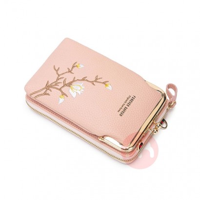 OEM New Woman Brand Korean Style Shoulder Bag Wristlet Crossbody Solid Color Multi Purpose Mini Phone Wallet