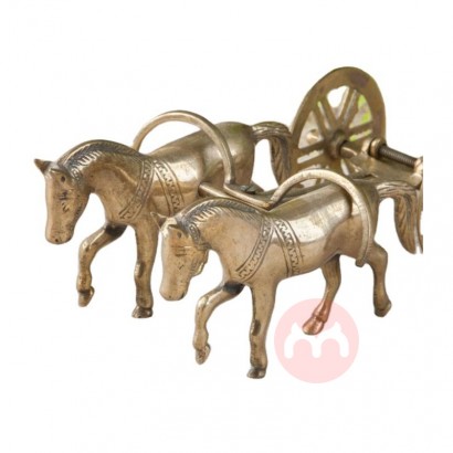 HWC Horse Cart Aluminium Sculpture Statue Tabletop Decoration Purpose 