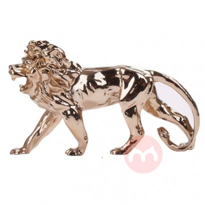 HWC Lion shaped aluminum Statue Sculpture table decoration