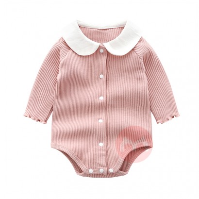 Supply baby boutique store Newborn baby cotton clothing long sleeve soft baby girls' romper clothes