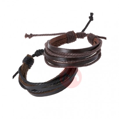 Woven Leather Bracelet Pure Hand-painted Leather Rope Bracelets Women Men Braided Bracelet