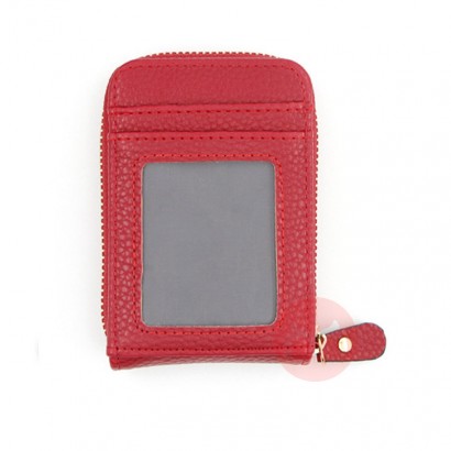 OEM Fashion Leather Clutch Wallet for Men RFID Blocking Card Holder Wallet Coin Purse Zipper Card Case Bag