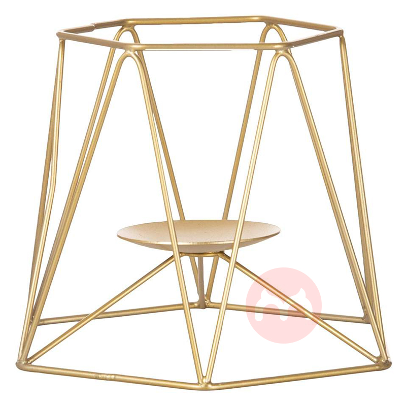 Metal Hexagon Candle Stand Showpiec...