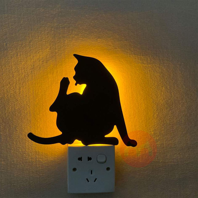 Cat Night Light Voice Activated Bla...