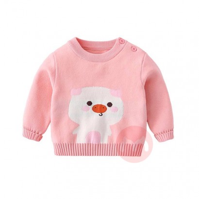 Cartoon Jacquard Long Sleeve Knitte...