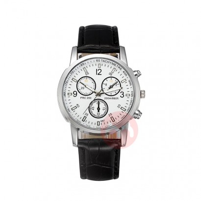 OEM Men's leather analogy quartz wa...