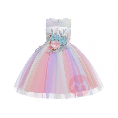 LZH Kids Wedding Dress Christmas Costume Children Evening Party Dresses Girls Princess Ball Gown