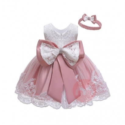 LZH Baby Clothing Girl Dress For Kids 1st Birthday Dress Infant Lace Princess Party Gown Wedding Baby Dresses