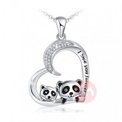 Helpushine New hot selling simple panda necklace mother's day gift choker chain pendant necklace