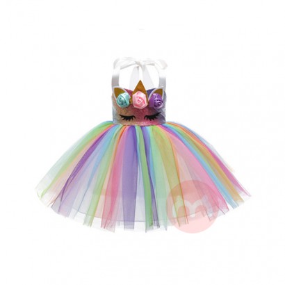 LZH Children Unicorn Party Girl Dress Halloween Carnival Costumes Birthday Party Girls Princess Dress