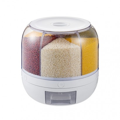 Grain Storage Container Cereal Dispenser Rotate Rice Dispenser