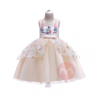 LZH Kids Unicorn Birthday Party Easter Costume for Girls Pageant Princess Dress Children Unicorn Dresses