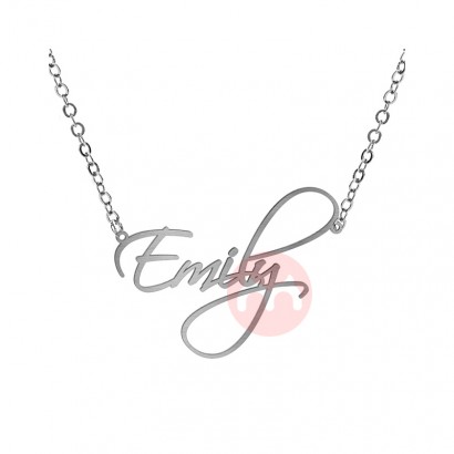 Name Stainless Steel Necklace Letter Choker Necklace Women's Pendant Necklace