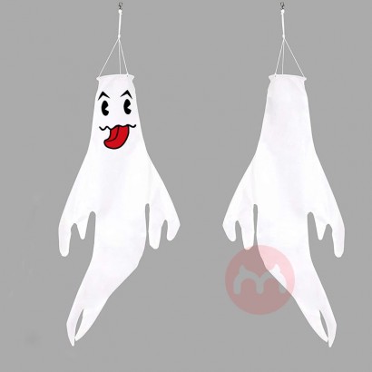 SUNBEAUTY Terror Toy White Ghost Grimace Windsock Event Party Supplies Halloween Decoration Outdoor