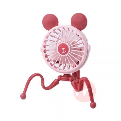 Stroller Mini Fan Windable Handheld Bed Car Seat Usb Charging Cartoon Desktop Folding Rechargeable Hand Fan for Baby