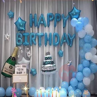 Nice Birthday Party Supplies 16inch Happy Birthday Banner Latex Balloon Birthday Party Decorations Set