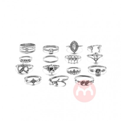 Bohemian New Women's Ring Set 15 Piece Set Ring Jewelry for Women