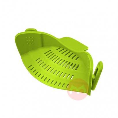 Kitchen Snap Strain Strainer Clip On Silicone 2 in 1 Collapsible Colander Fits all Pots and Bowls Dish Drainer Rack Stor