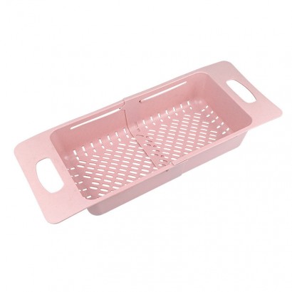 Creative retractable sink drain rack plastic put tableware rack home kitchen dish rack vegetable drain basket