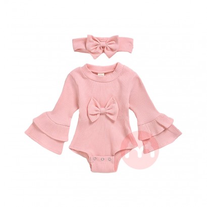 JINXI Baby girls winter autumn clothing flared sleeve flanged sill conjoined body