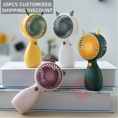 Creative Mini handheld lanyard cartoon cute portable fan