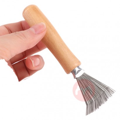 San Grace Wholesale Wooden Handle Hair Remove Brush Claw Cleaner For Comb Hair For House Bathroom Cleaning