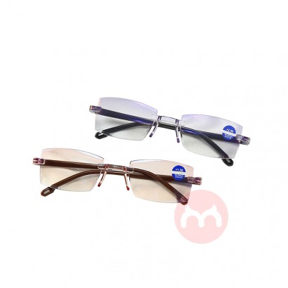 YIWU HAOHAO Men's and women's frameless reading glasses far and near anti blue light amplification anti fatigue glasses 